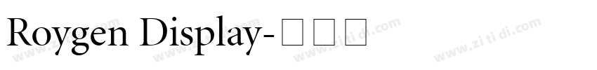 Roygen Display字体转换